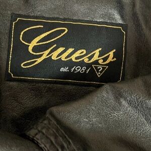 Guess Brown faux Leather Jacket
